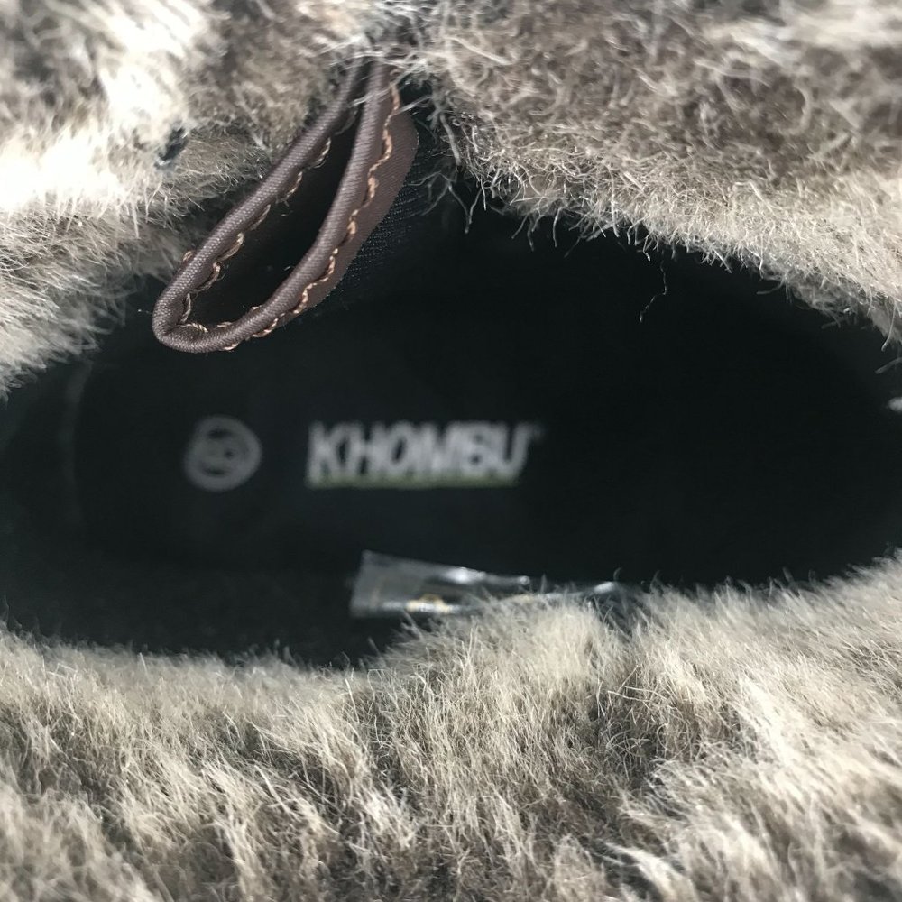 Khombu Womens Leather Faux Fur Lined Ankle Bootie Size 8M - Picture 5 of 7